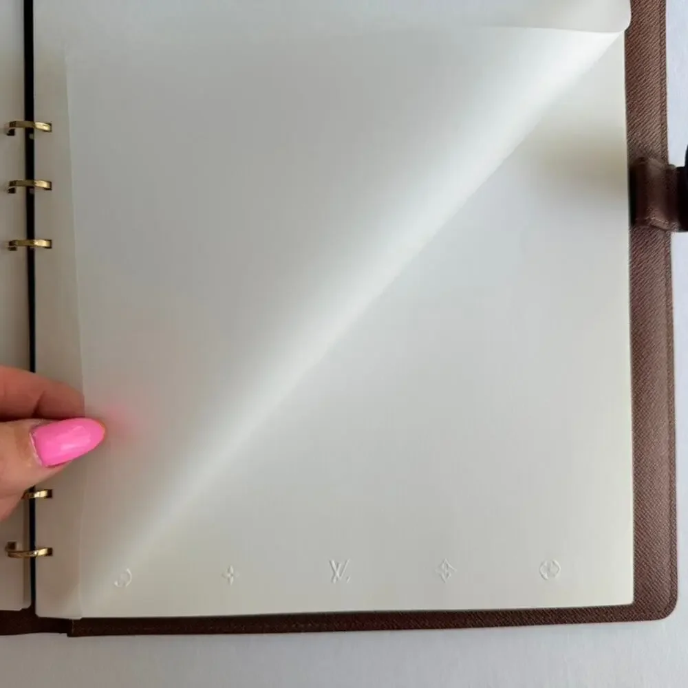 Louis Vuitton Monogram Large Desk Agenda Cover & Notepad RARE 2008 Bloc A4 EUC - Picture 15 of 16